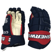 Sherwood Code Encrypt 1 - Gants d'équipe - Columbus Blue Jackets (bleu marine/rouge)