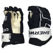 Sherwood Code Encrypt 1 - Gants d'équipe - Penguins de Pittsburgh (noir/blanc)