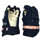 Sherwood Code Encrypt 1 - Gants d'équipe - Islanders de New York (bleu marine/orange)