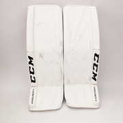 CCM Premier II - Jambières de gardien de but senior Pro Stock d'occasion (blanches)