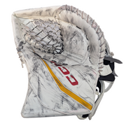 CCM Extreme Flex 6 - Gant de gardien de but AHL Pro Stock d'occasion (blanc/rouge/jaune)