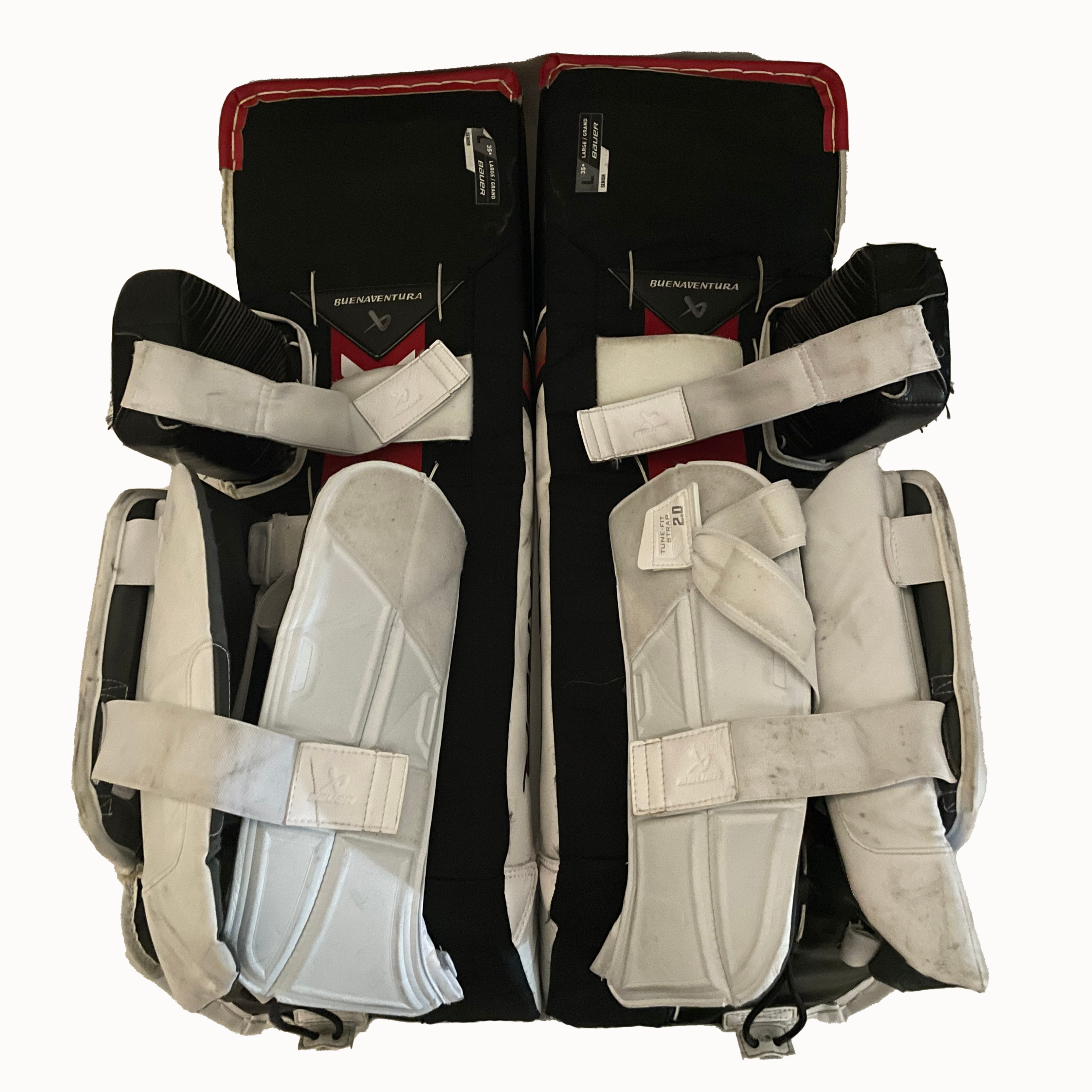Bauer Vapor Hyperlite 2 - Ensemble de gardien de but complet Pro Stock Senior d'occasion (blanc/noir/beige)