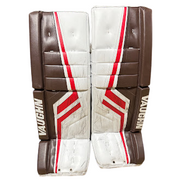 Vaughn Velocity V7 - Jambières de gardien de but Pro Stock d'occasion (blanc/marron/rouge)
