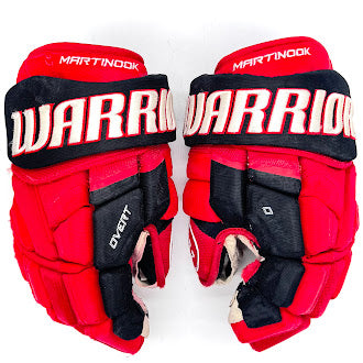 Warrior Covert QR5 Pro - NHL Used Pro Stock Glove - Jordan Martinook (Red/Black)