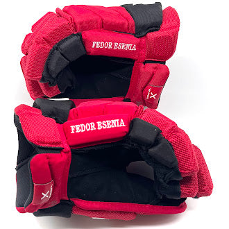 Bauer Vapor Hyperlite - Used NHL Pro Stock Glove - Carolina Hurricanes (Red/Black) #2