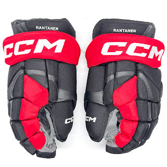 CCM HG12 - Used NHL Pro Stock Glove - Mikko Rantanen (Black/Red)