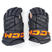Gants de hockey CCM HGJS Pro Stock d'occasion (noir/doré/marron)