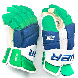 Bauer Supreme 2S - Gant NHL Pro Stock d'occasion - Brady Skjei (Bleu/Vert/Blanc)