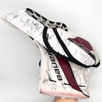 Used - Bauer Supreme Shadow Pro Stock Goalie Full Set (White/Burgundy/Black)