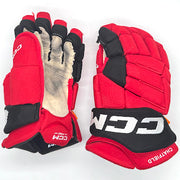 CCM HGJS - Gant NHL Pro Stock d'occasion - Jalen Chatfield (rouge/noir)