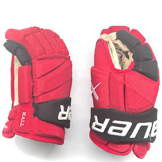 Bauer Vapor Hyperlite - Used NHL Pro Stock Glove - Taylor Hall (Red/Black)