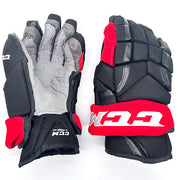 CCM HG12 - Gant de sport d'occasion NHL Pro Stock - Hurricanes de la Caroline (noir/rouge)