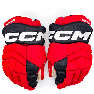 CCM HGTK - Used NHL Pro Stock Glove - Eric Robinson (Red/Black)