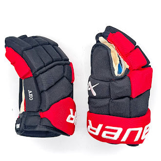 Bauer Supreme Mach - NHL Pro Stock Hockey Gloves - Sebastian Aho (Black/Red)