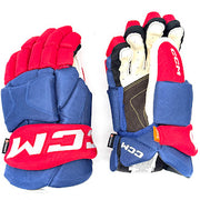 CCM HG95C - Gant de hockey Pro Stock (bleu/rouge/blanc) 