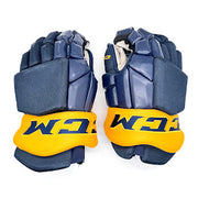 CCM HG42PP - Gants Pro Stock d'occasion (bleu marine/jaune)