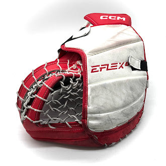 CCM Extreme Flex 6 - Used NCAA Goalie Glove (White/Red)