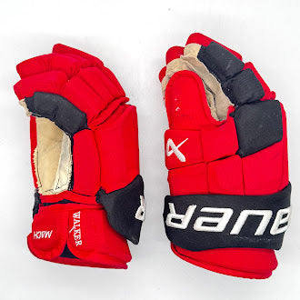 Bauer Supreme Mach - Used NHL Pro Stock Glove - Sean Walker (Red/Black)