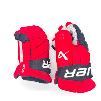 Bauer Vapor Hyperlite - Used NHL Pro Stock Glove - Dylan Coghlan (Red/Black)