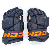 Gants de hockey CCM HGJSPP Pro Stock d'occasion (noir/doré/marron)