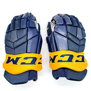 CCM HG42 - Gants Pro Stock d'occasion (bleu marine/jaune)