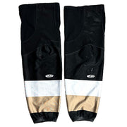 ECHL - Chaussettes de hockey usagées (noir/doré/blanc)