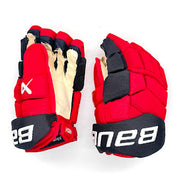 Bauer Supreme Mach - Gants de hockey NHL Pro Stock - Sebastian Aho (rouge/noir)