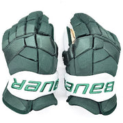 Occasion - Bauer Supreme 2S Pro - Gants de hockey NCAA Pro Stock (vert/blanc)