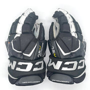 CCM AS-V Pro - Gants de hockey Pro Stock d'occasion (noir/blanc)