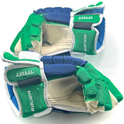 Bauer Nexus 2N - Gant NHL Pro Stock d'occasion - Jordan Staal (bleu/vert/blanc)