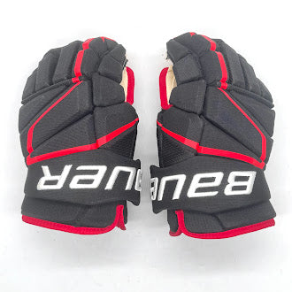 Bauer Vapor Hyperlite - NHL Pro Stock Glove - Taylor Hall (Black/Red)