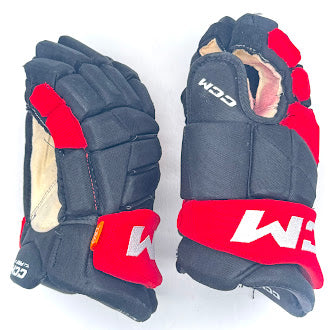 CCM HGJS - Used NHL Pro Stock Glove - Carolina Hurricanes (Black/Red)