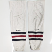 OHL - Chaussettes de hockey CCM d'occasion (blanches/rouges/noires)