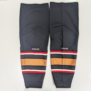 WHL - Used CCM Hockey Socks - (Black/Red/Tan)