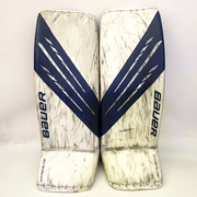 Bauer Vapor Hyperlite - Jambières de gardien Pro Stock d'occasion (blanc/bleu)