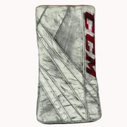 CCM Extreme Flex 5 - Bloqueur de gardien de but professionnel d'occasion (blanc/rouge)