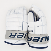 Bauer Pro Series - Gants NCAA Pro Stock (blanc/bleu marine)