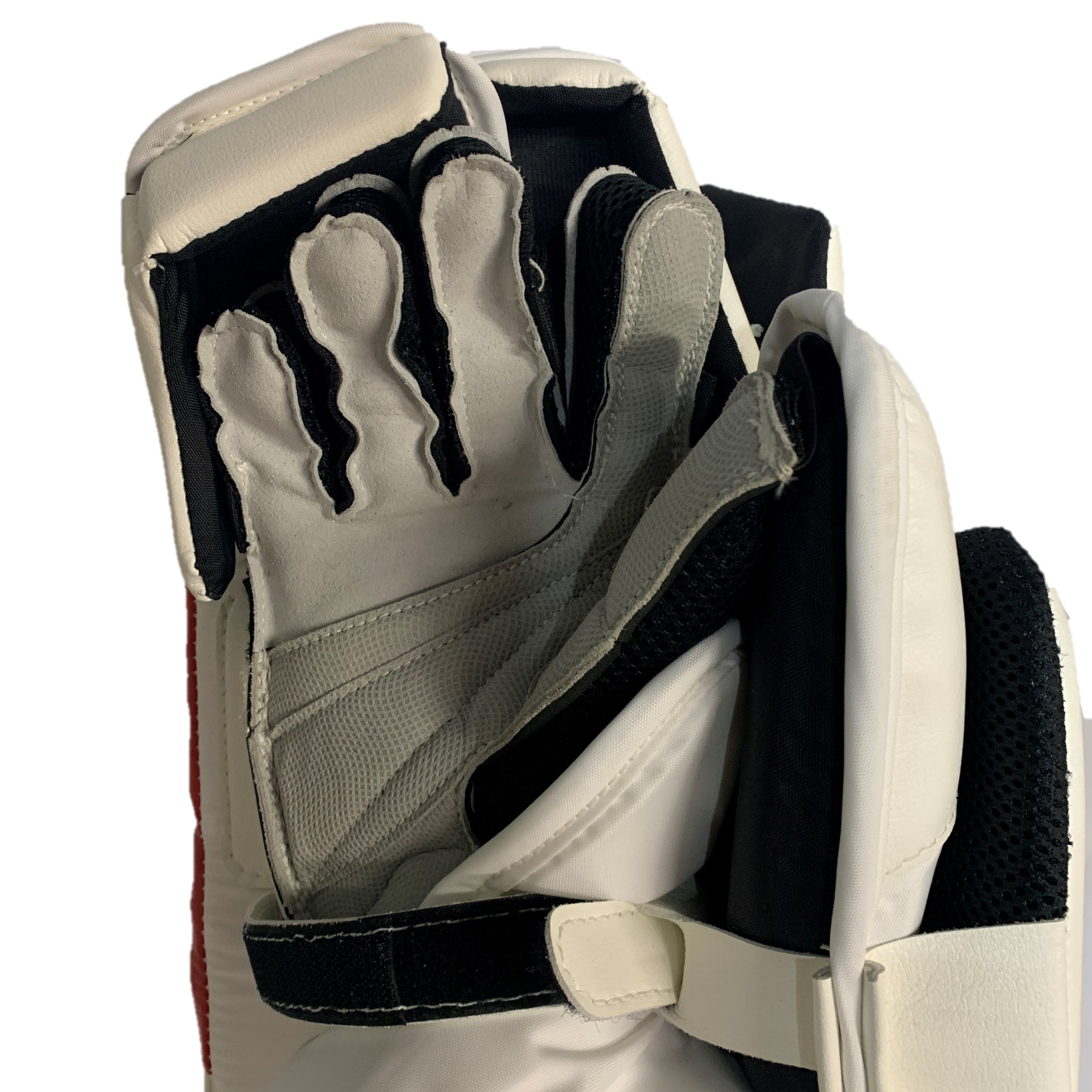 CCM Extreme Flex 4 - New Pro Stock Goalie Blocker - (White/Red/Black)