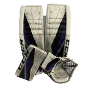CCM Extreme Flex III - Ensemble complet de protections de gardien de but Pro Stock d'occasion (blanc/noir/violet)
