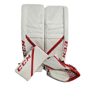 CCM Extreme Flex 5 - 37" - Nouvelles protections de gardien de but Pro Stock - Ensemble complet (blanc/rouge)