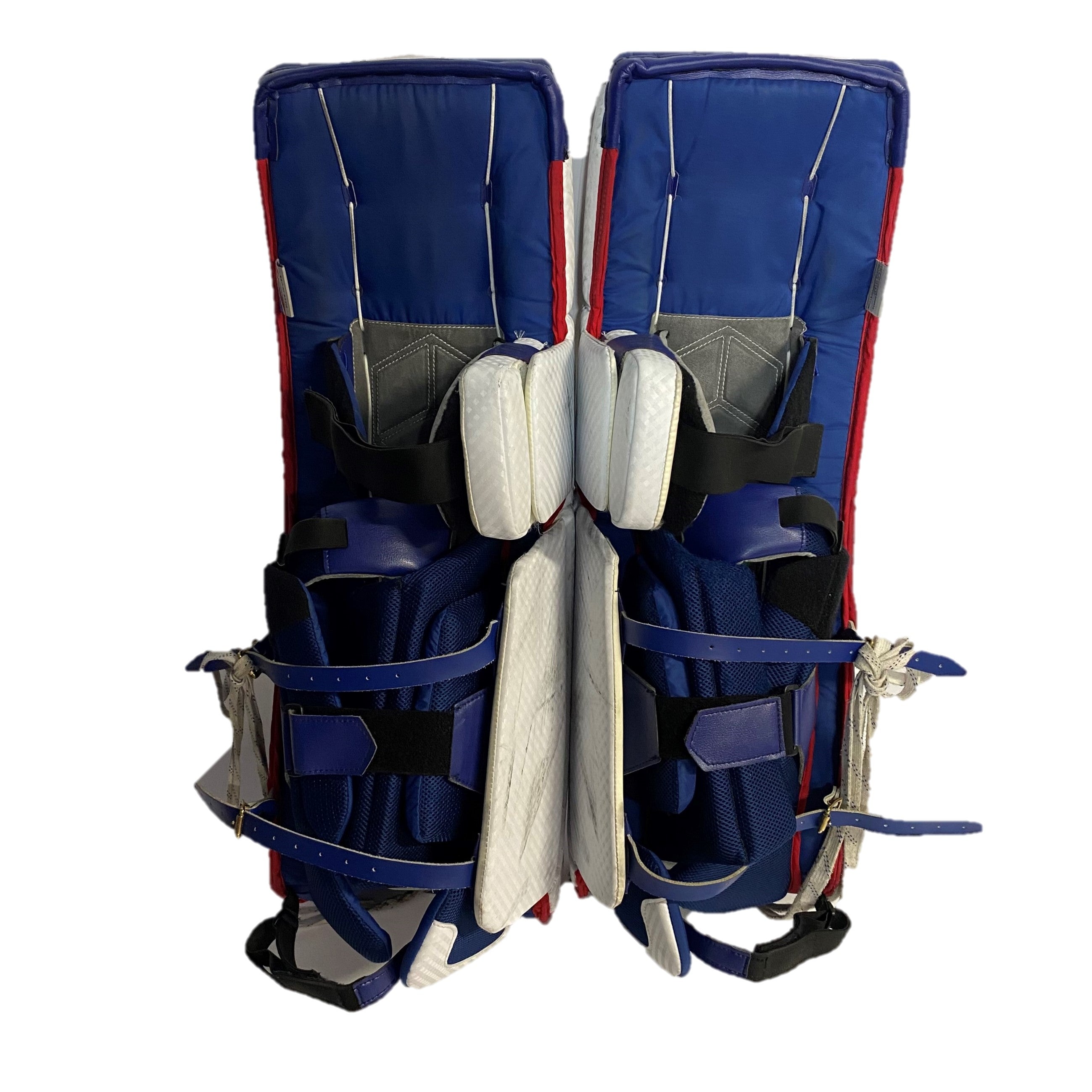 Vaughn Velocity V9 - Pro Stock Goalie Pad - Full Set (White/Red/Blue)
