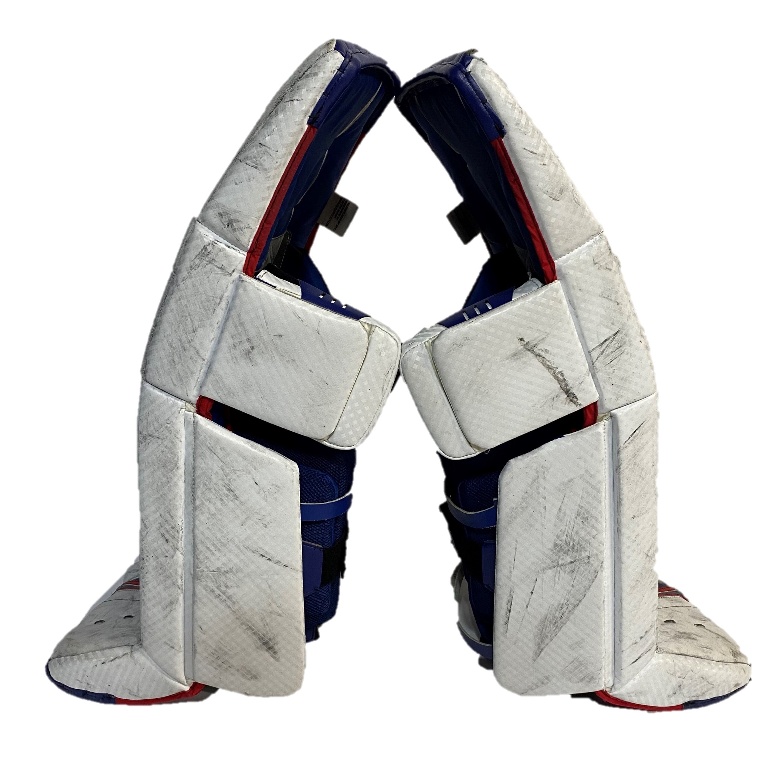 Vaughn Velocity V9 - Pro Stock Goalie Pad - Full Set (White/Red/Blue)