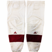 NCAA - Chaussettes de hockey Adidas d'occasion (blanches/rouges)