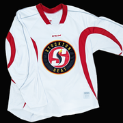 AHL - Maillot d'entraînement CCM d'occasion - Stockton Heat (blanc)