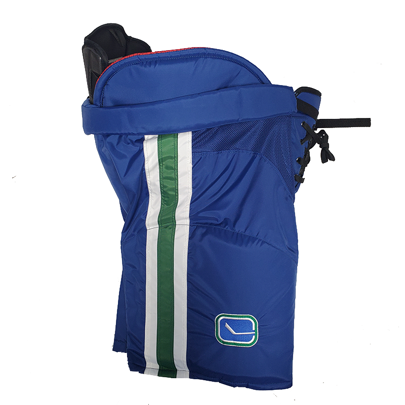 CCM HP45X Pro Stock Hockey Pants - Vancouver Canucks (NHL) - Green/White/Blue