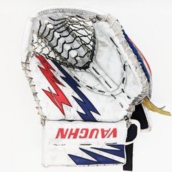 Vaughn Velocity V9 - Ensemble complet de gardien NCAA Pro Stock (blanc/bleu/rouge)