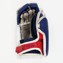 Vaughn Velocity V9 - Ensemble complet de gardien NCAA Pro Stock (blanc/bleu/rouge)