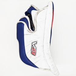 Vaughn Velocity V9 - Ensemble complet de gardien NCAA Pro Stock (blanc/bleu/rouge)