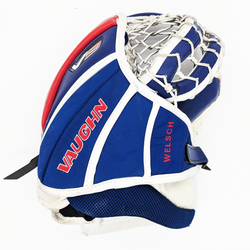 Vaughn Velocity V9 - Ensemble complet de gardien NCAA Pro Stock (blanc/bleu/rouge)